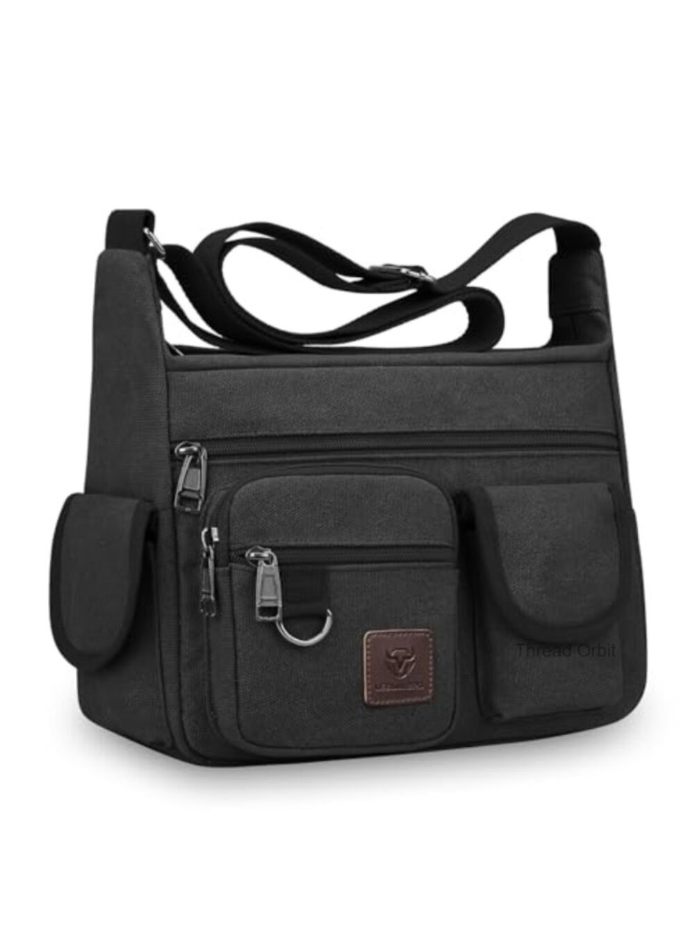 LEBULLBRO Canvas Messenger Bag Sling Crossbody Shoulder Bag for Men